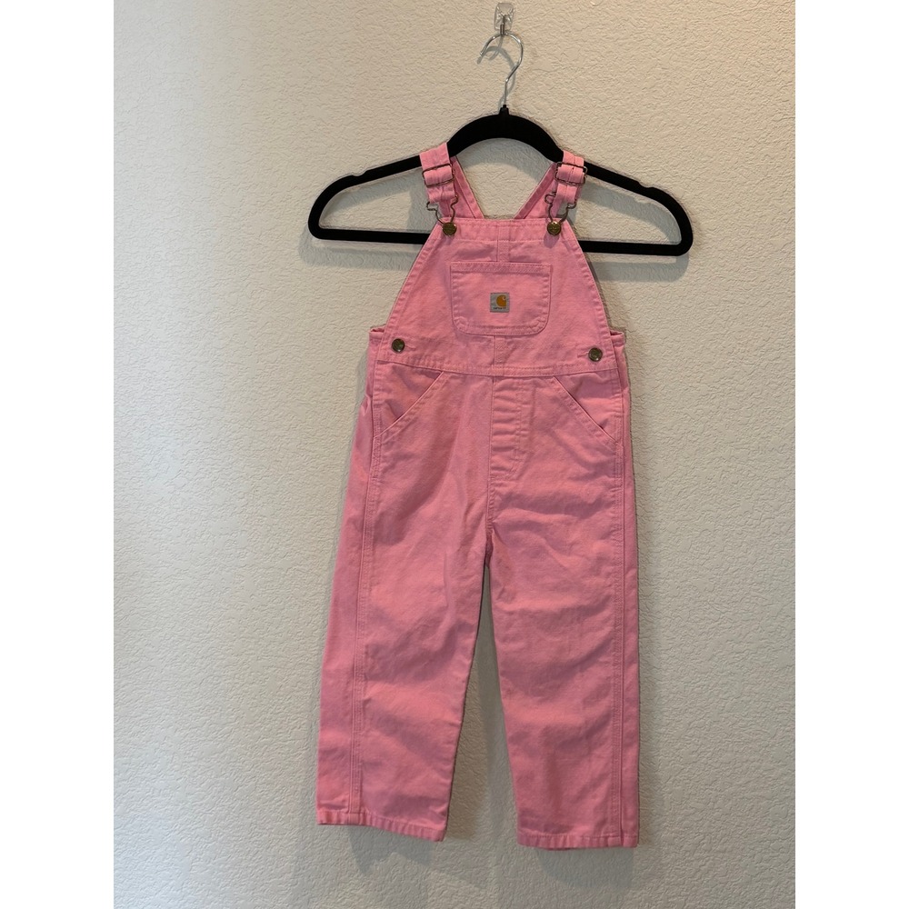 Carhartt Kids Bib Overalls Pink 3T